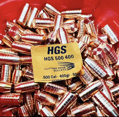 Black Butterfly Ammunition Premium, .500 S&W MAG, 400 gr, 20 Rounds, Cutting Edge Bullets Solid, HIGH VELOCITY SELF DEFENSE "SLEDGE HAMMER"