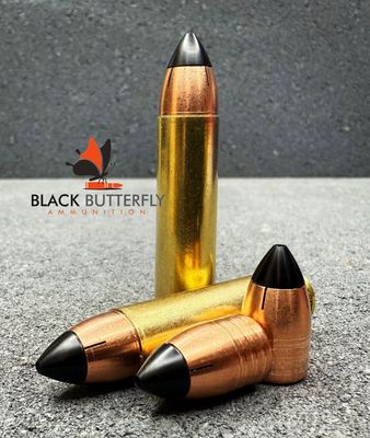 Black Butterfly Ammunition Premium, .450 BUSHMASTER, 160 gr, 5 Rounds, Cutting Edge FB RAPTOR "SCREAMER" (SAMPLE PACK)