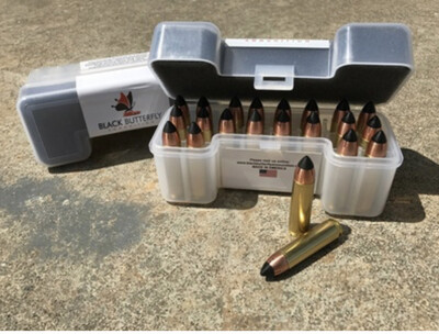 Black Butterfly Ammunition Premium, .450 BUSHMASTER, 160 gr, 20 Rounds, Cutting Edge FB RAPTOR "SCREAMER", in Berry Box