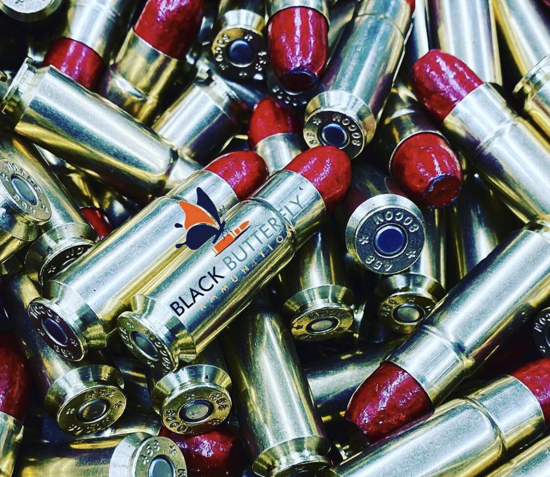 Black Butterfly Ammunition Premium, .458 SOCOM, 576 gr, 20 Rounds, Acme Hi-Tek Coated "Subsonic Red Rocket"