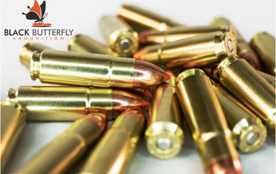 Black Butterfly Ammunition Premium, .458 SOCOM, 300 gr, 20 Rounds, Nosler Ballistic Tip Spitzer