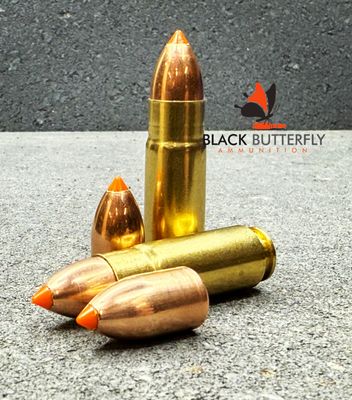 Black Butterfly Ammunition Premium, .458 SOCOM, 300 gr, 5 Rounds, Nosler Ballistic Tip Spitzer (SAMPLE PACK)