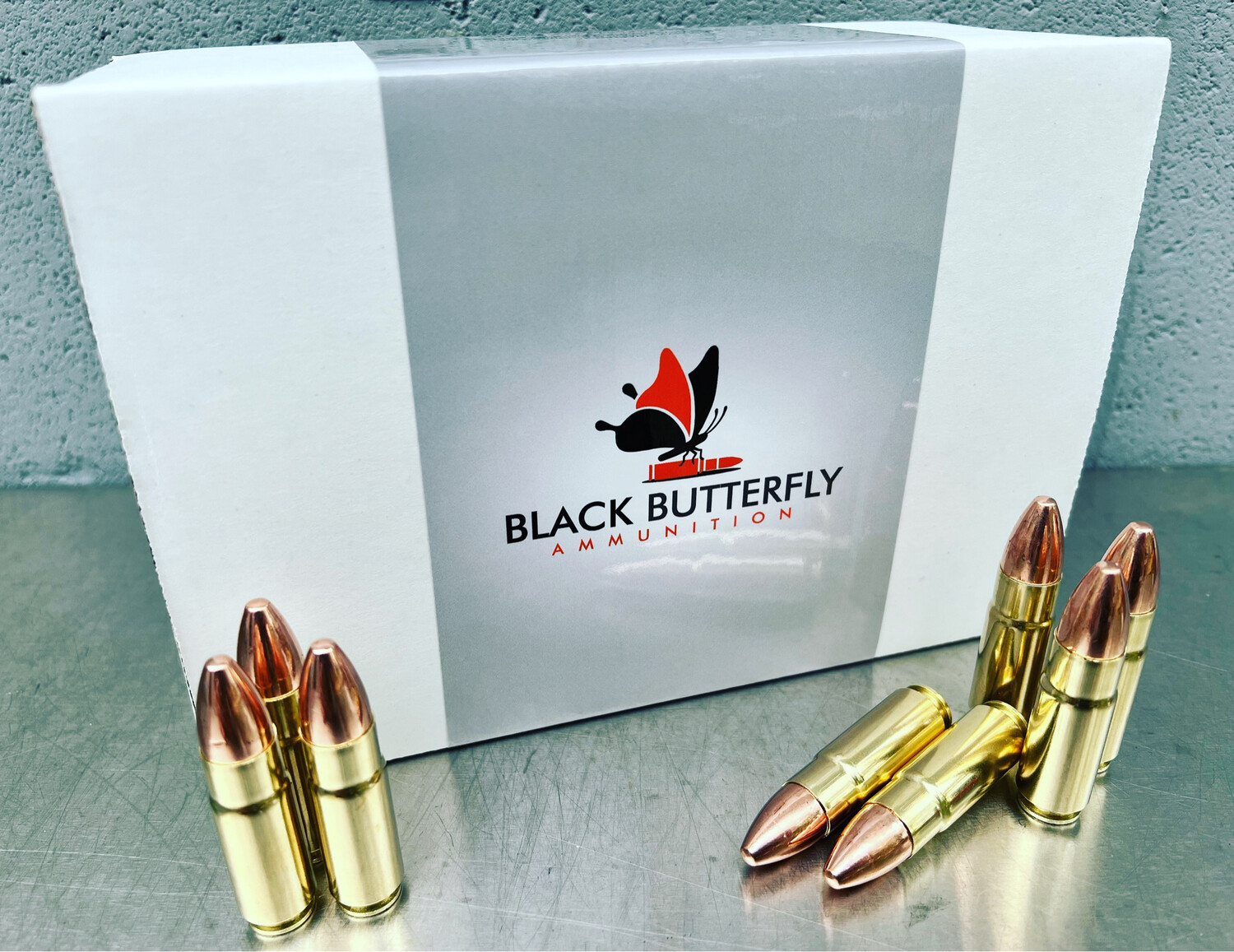 Black Butterfly Ammunition, Premium, .458 SOCOM, 100 Rounds, 350 Grain, FMJ "PLINKER PRO" "MAG DUMP BOX"
