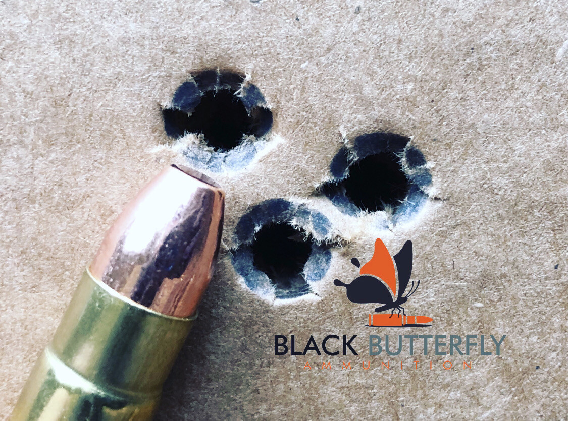 Black Butterfly Ammunition Target, .458 SOCOM, 350 gr, 200 Rounds, BERRY FMJ "PLINKER",  "BLACK BUCKET"