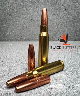 Black Butterfly Ammunition, .308 WIN/7.62x51mm, 220 gr., 5 Rounds, "THUMPER PFFT" SUBSONIC for 1:10 Twist 20" Rifles, "SAMPLE PACK" Black Butterfly Ammunition, .308 WIN/7.62x51mm, 220 gr., 5 Rounds, "THUMPER PFFT" SUBSONIC for 1:10 Twist 20" Rifles, "SAMPLE PACK"