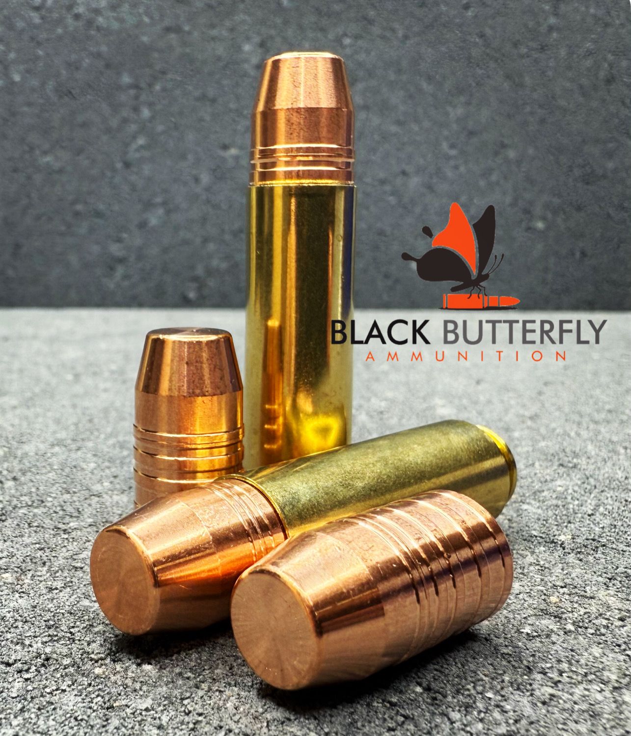 Black Butterfly Ammunition Premium, BIG BORE, 12.7x42mm, 400 gr, 5 Rounds, Cutting Edge Copper Solid "Sledge Hammer" Sample Pack, Designed for use in 50 BEOWULF®