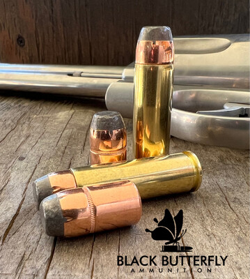 Black Butterfly Ammunition Premium, .500 S&amp;W MAG, 500 gr, 5 Rounds, Hornady XTP Flat Point (SAMPLE PACK)
