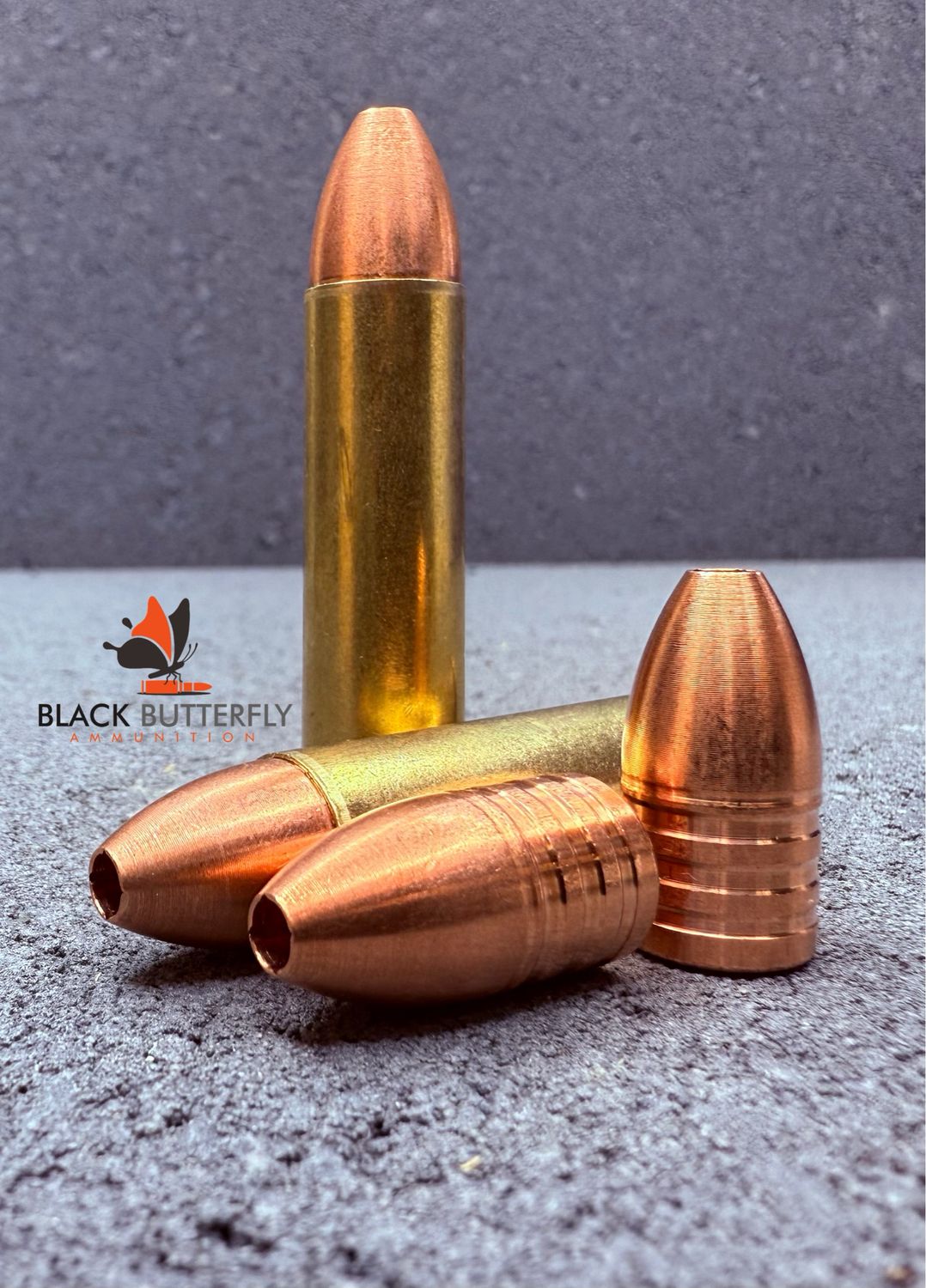 Black Butterfly Ammunition Premium, .450 BUSHMASTER, 250 gr, 5 Rounds,Sample Pack, Cutting Edge Maximus Fractura   *REDUCED RECOIL*