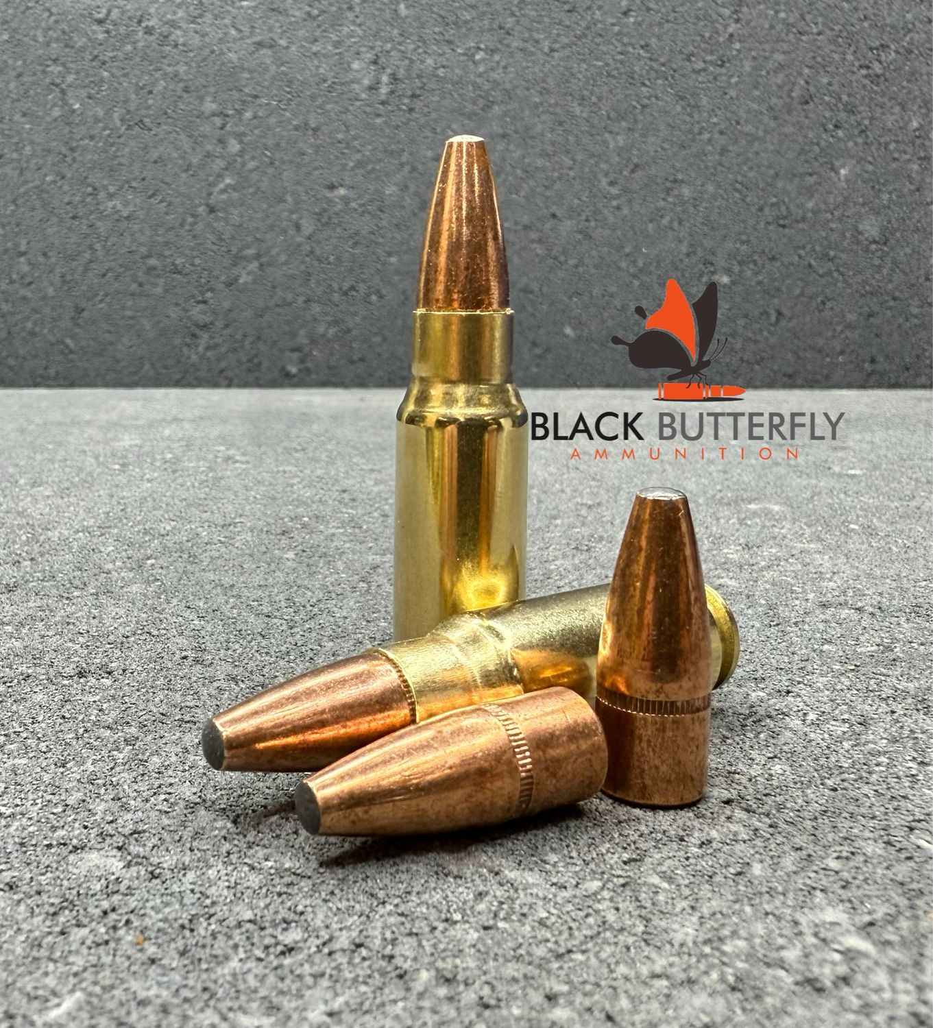 Black Butterfly Ammunition Premium, .375 SOCOM, 225 gr, 20 Rounds, Hornady InterLock Spire Point, Soft Nose