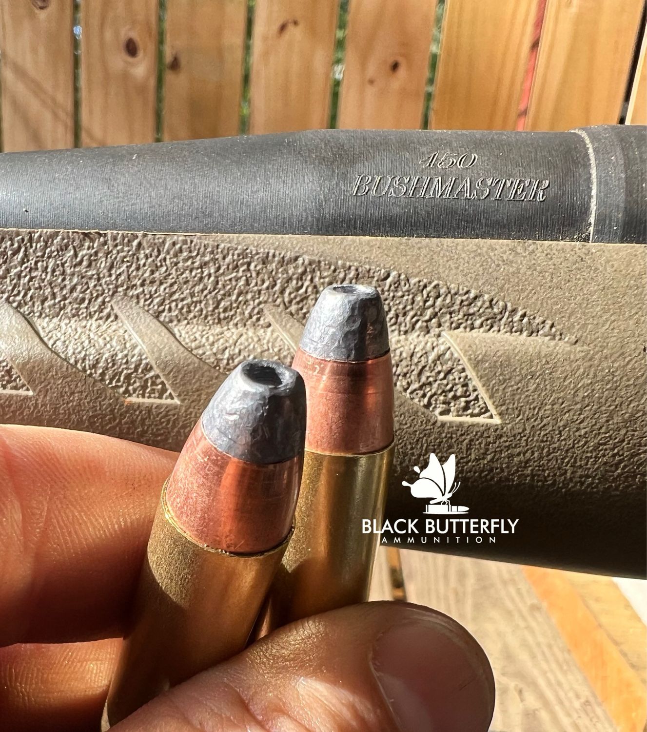 Black Butterfly Ammunition Premium, .450 BUSHMASTER, 500 gr, 5 Rounds, D500 HAWK JHP "SUBSONIC", for 1:16 TWISTS (Sample Pack)