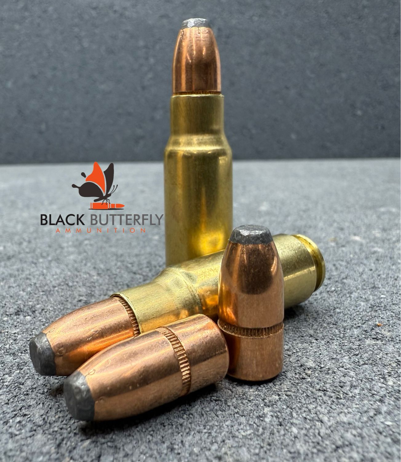 Black Butterfly Ammunition Premium, .375 SOCOM, 200 gr, 20 Rounds, Sierra Pro-Hunter, Flat Nose