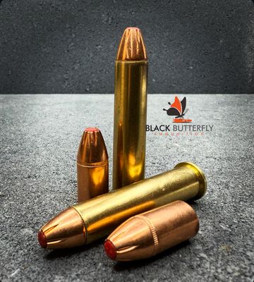 Black Butterfly Ammunition Premium, 45-70 Government, 410 gr, 5 Round, SAMPLE PACK, Hornady Sub-X, SUBSONIC, "NOCONA"