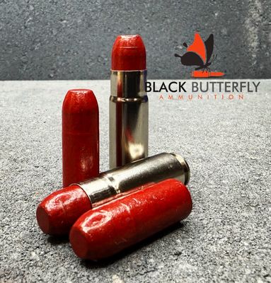 Black Butterfly Ammunition Premium, .458 SOCOM, 576 gr, 20 Rounds, Acme Hi-Tek Coated "Subsonic Red Rocket", NICKEL, in Berry Box