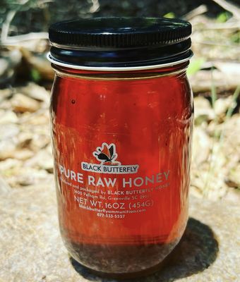 Black Butterfly Honey, Pure Raw Spring Mimosa Honey from South Carolina, 8 fl oz (10 oz of Honey)