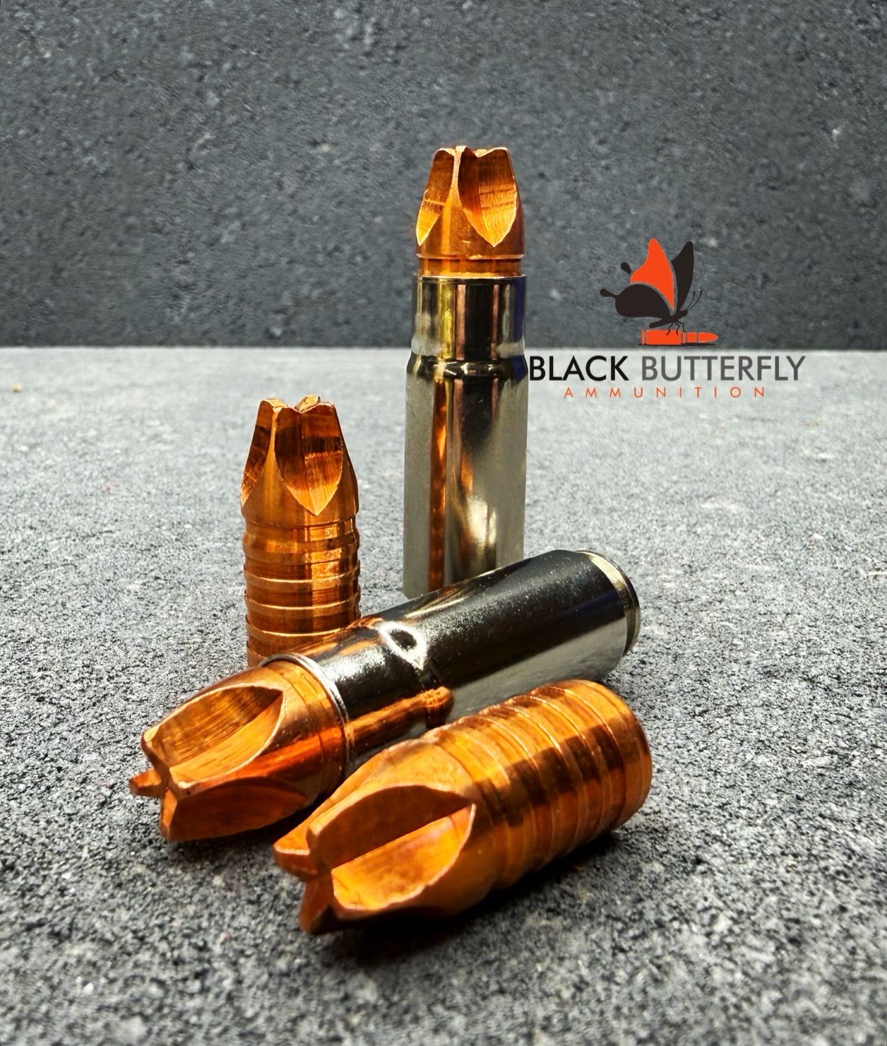 Black Butterfly Ammunition Premium, .458 SOCOM, 325 gr, 20 Rounds, Lehigh Defense Extreme Penetrator Copper, NICKEL PLATED, in Berry Box Black Butterfly Ammunition Premium, .458 SOCOM, 325 gr, 20 Rounds, Lehigh Defense Extreme Penetrator Copper, NICKEL PLATED, in Berry Box