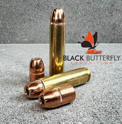 Black Butterfly Ammunition Premium, .450 BUSHMASTER, 300 gr, 5 Rounds, Hornady XTP MAG, Sample Pack