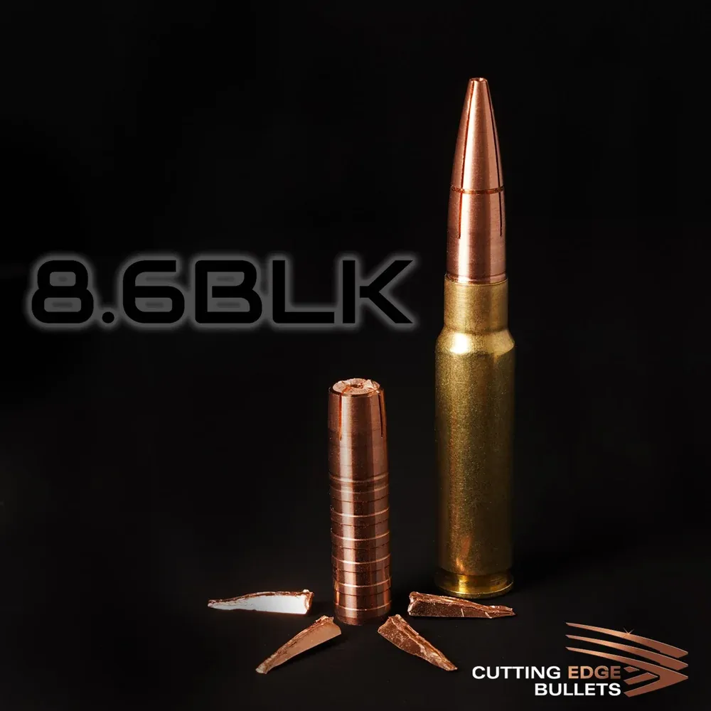 Black Butterfly Ammunition Premium, 8.6 Blackout, 305 gr, 20 Rounds, Cutting Edge Flat Base Maximus Fractura, "SUBSONIC-FRACTURING"