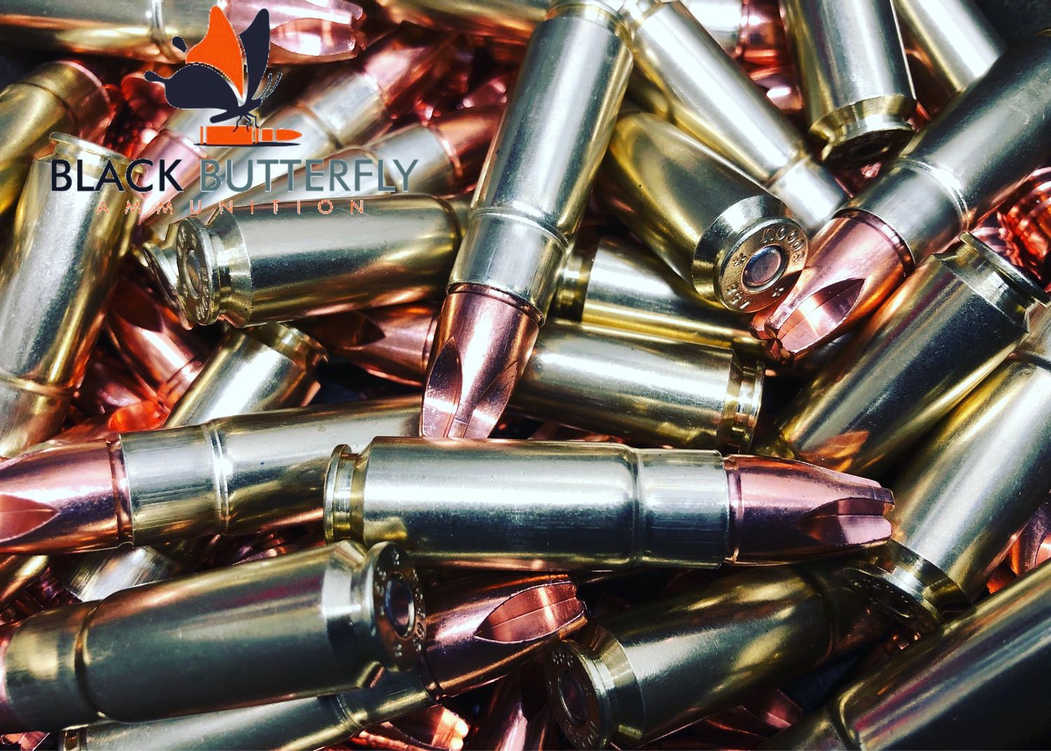 Black Butterfly Ammunition Premium, .458 SOCOM, 302 gr, 20 Rounds, Lehigh Defense Extreme Penetrator Copper, in Berry Box