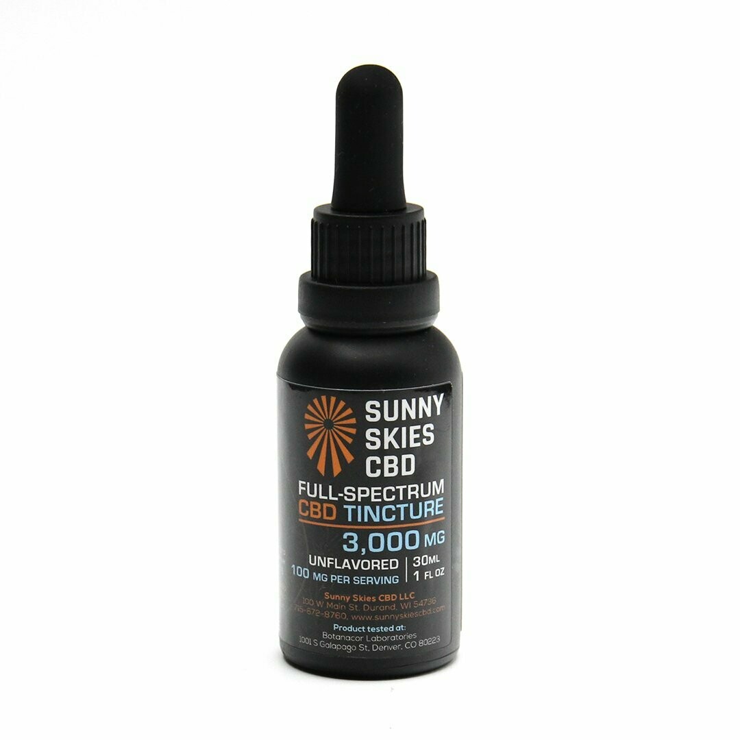 Sunny Skies 3000 Mg. Unflavored Hemp Extract