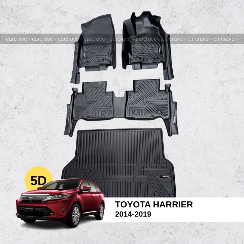 5D Floor Mats for Toyota Harrier 2014-2019