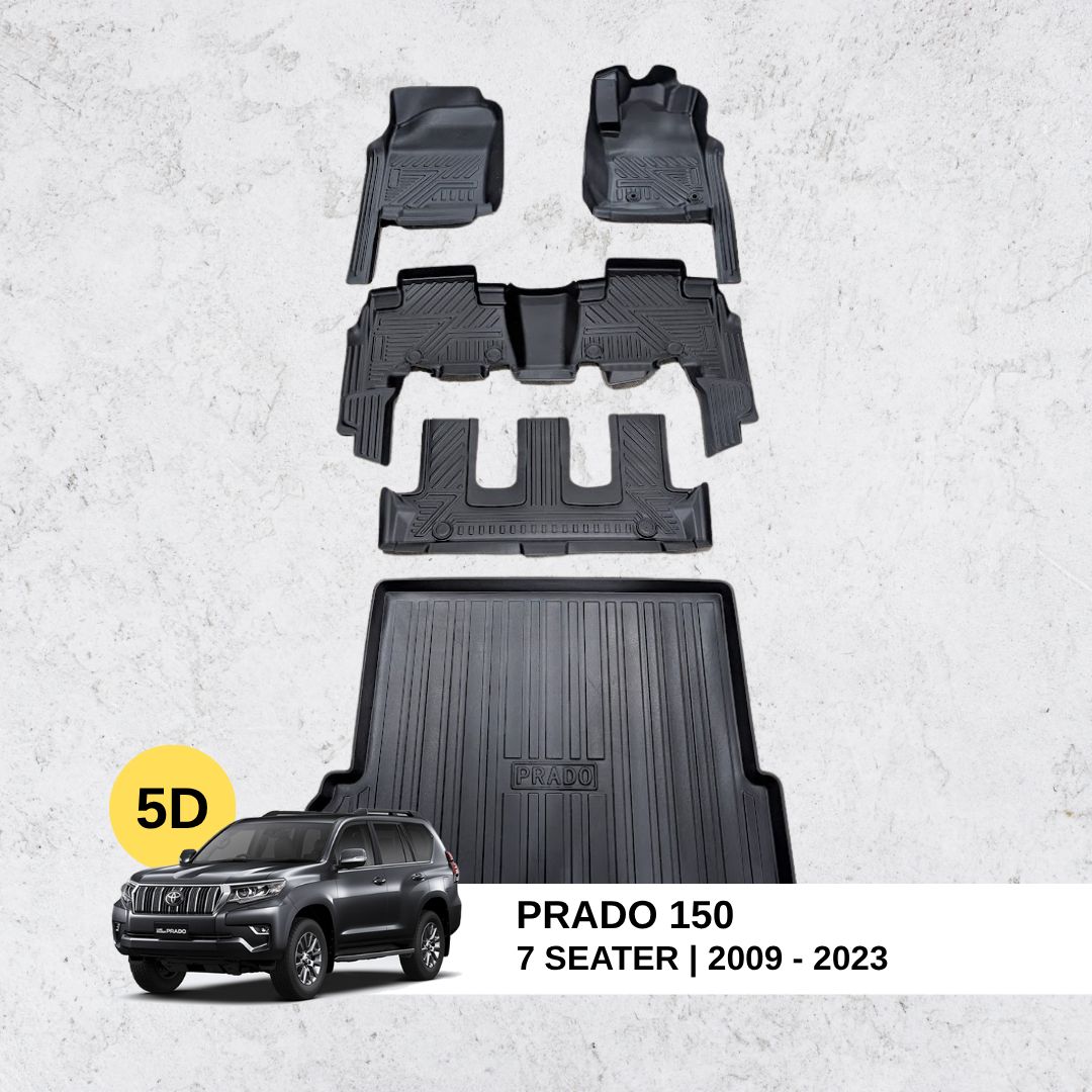 5D Floor Mats for Prado 150 (7 seater with trunk)