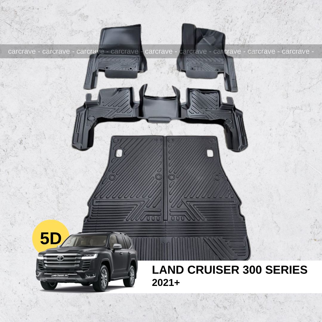 5D Floor Mats for Land Cruiser 300 series (5 seater with trunk)