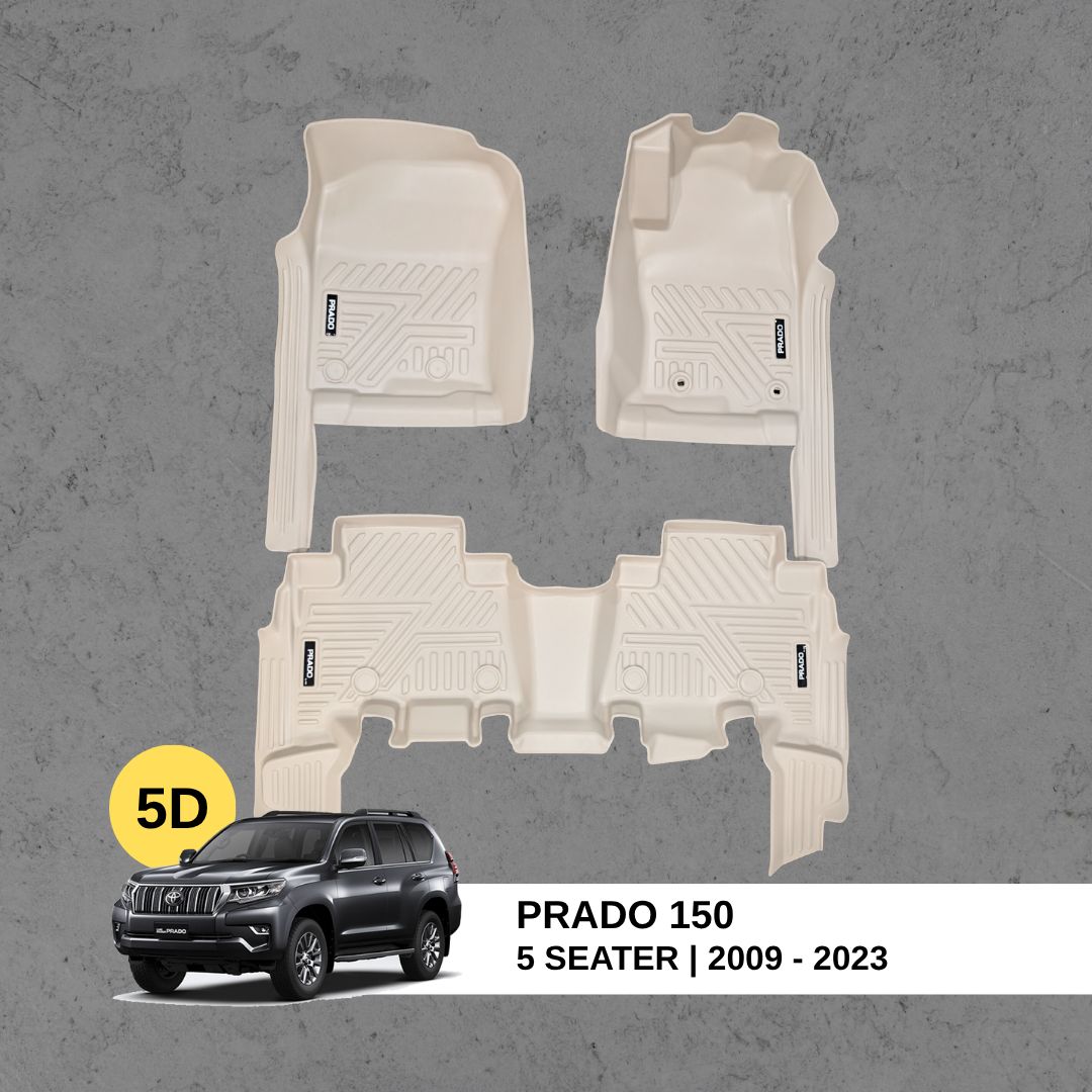 5D Floor Mats for Toyota Prado 150 Beige (5 seater)