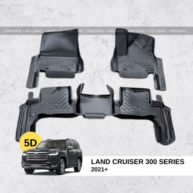5D Floor Mats for Land Cruiser 300 series (5 seater without trunk)
