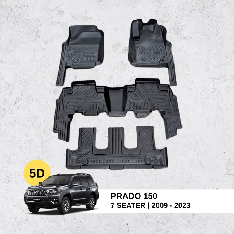 5D Floor Mats for Prado 150 (7 seater without trunk)