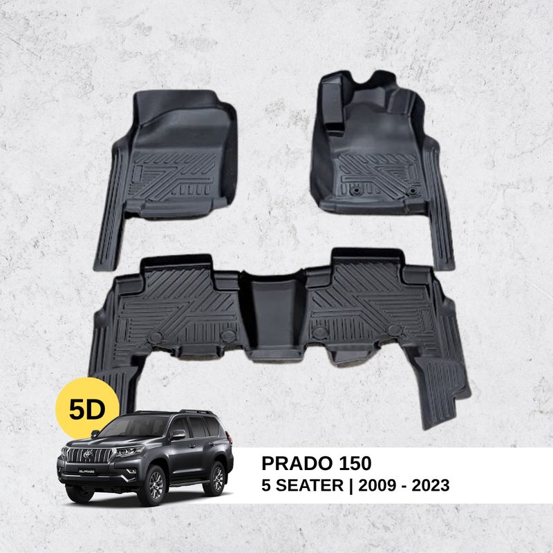 5D Floor Mats for Prado 150 (5 seater without trunk)