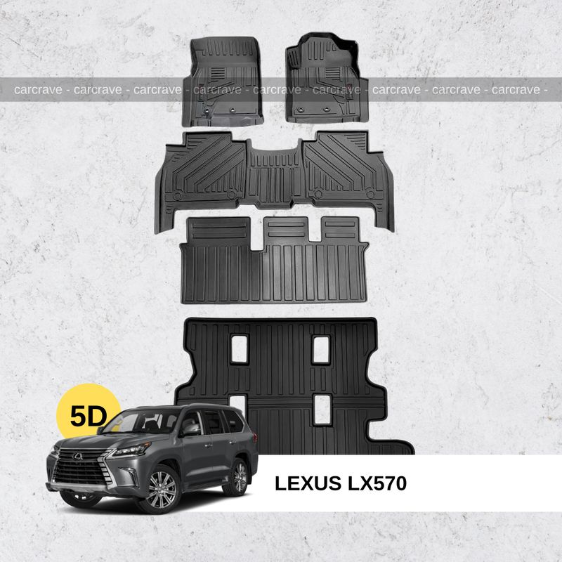 5D Floor Mats for Lexus LX570 (7 seater with trunk)