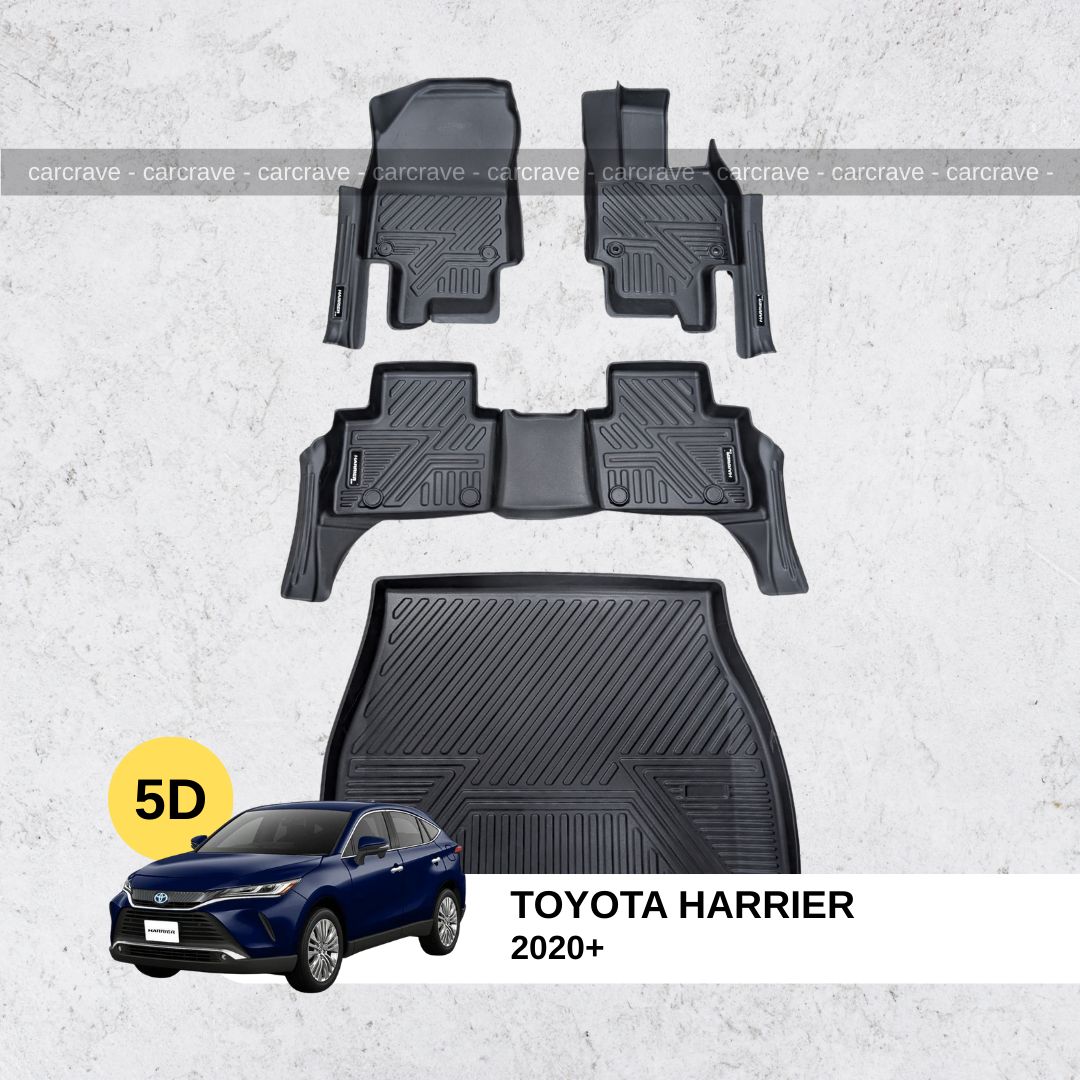 5D Floor Mats for Toyota Harrier 2020+ with trunk mat