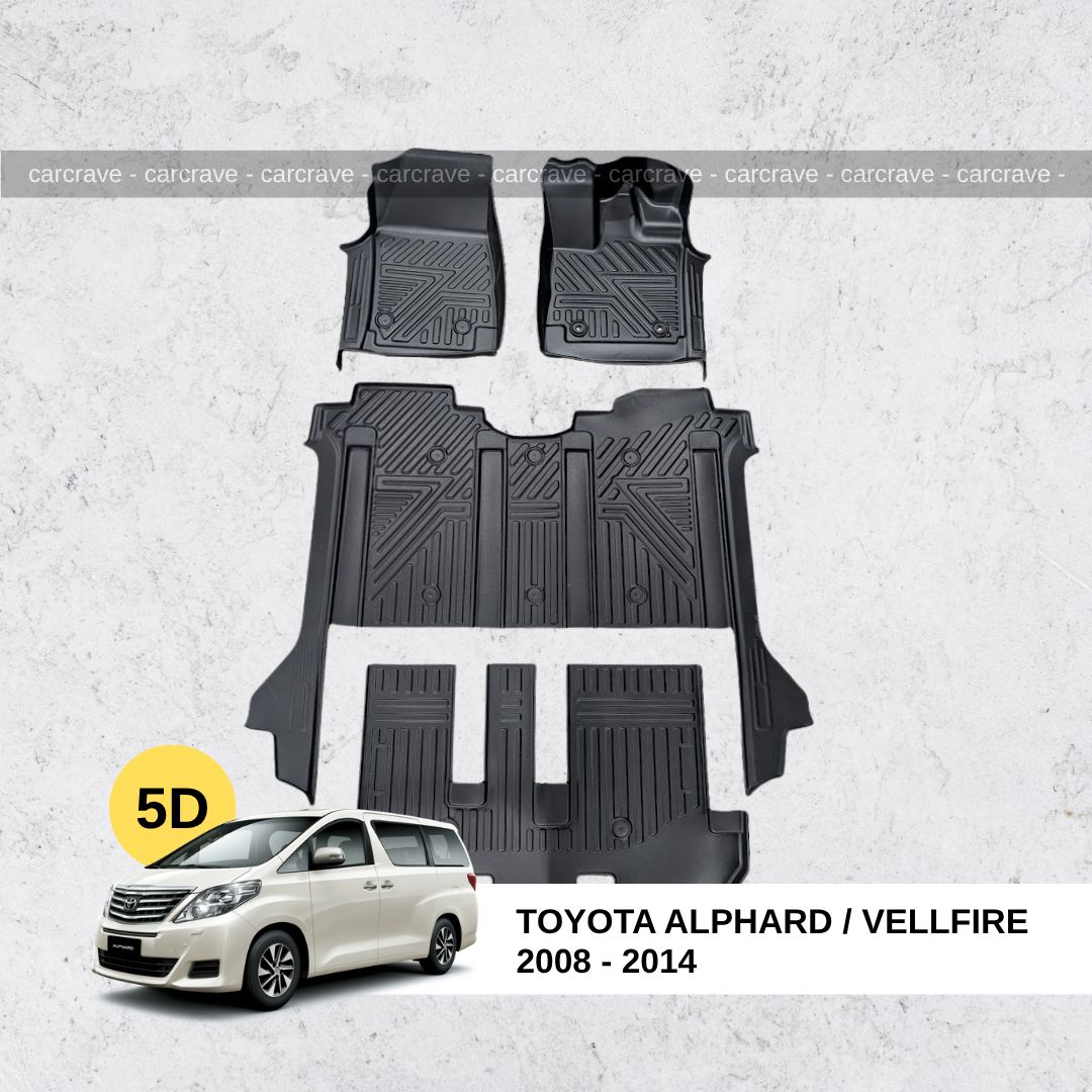 5D Floor Mats for Toyota Alphard/Vellfire 2008-2014