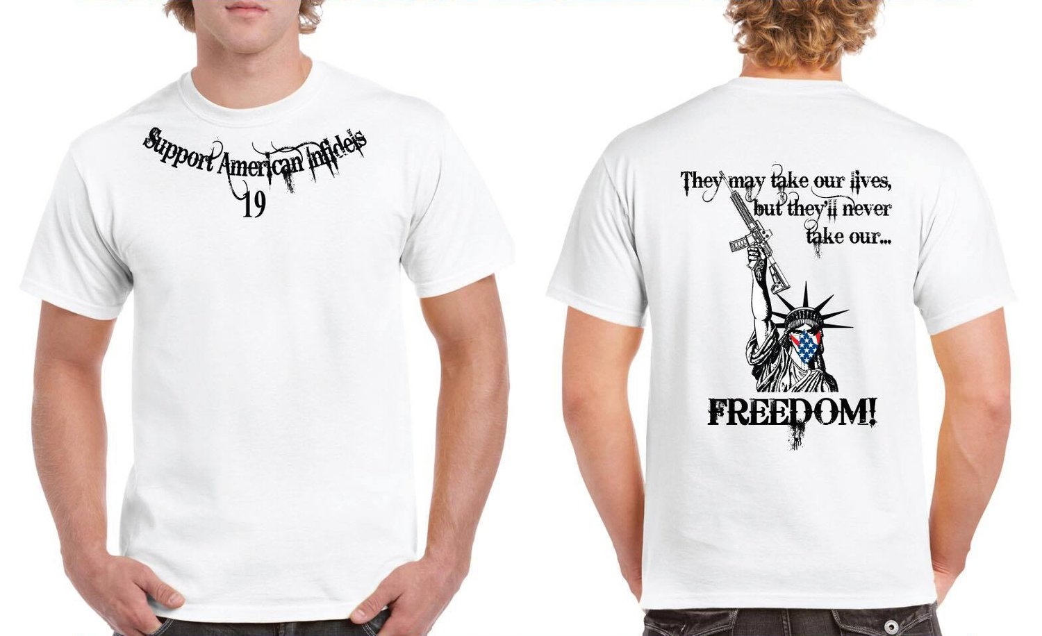 American Infidels 19 - White Support T-Shirt