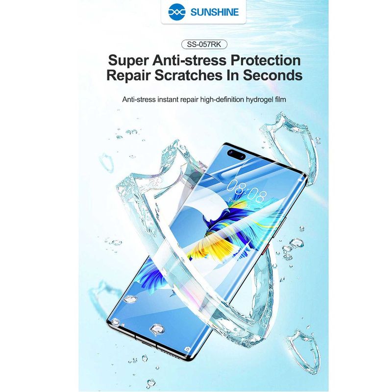 Hydrogell Folie mit einbringen auf Handy Version HD Standard
