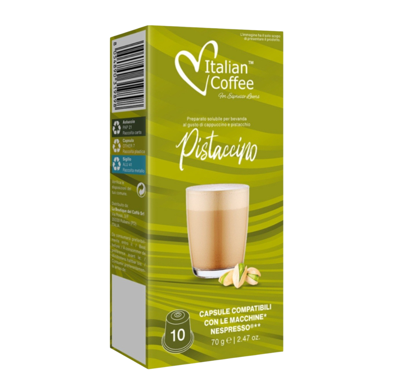 Italian Coffee - Nespresso Pistaccinio