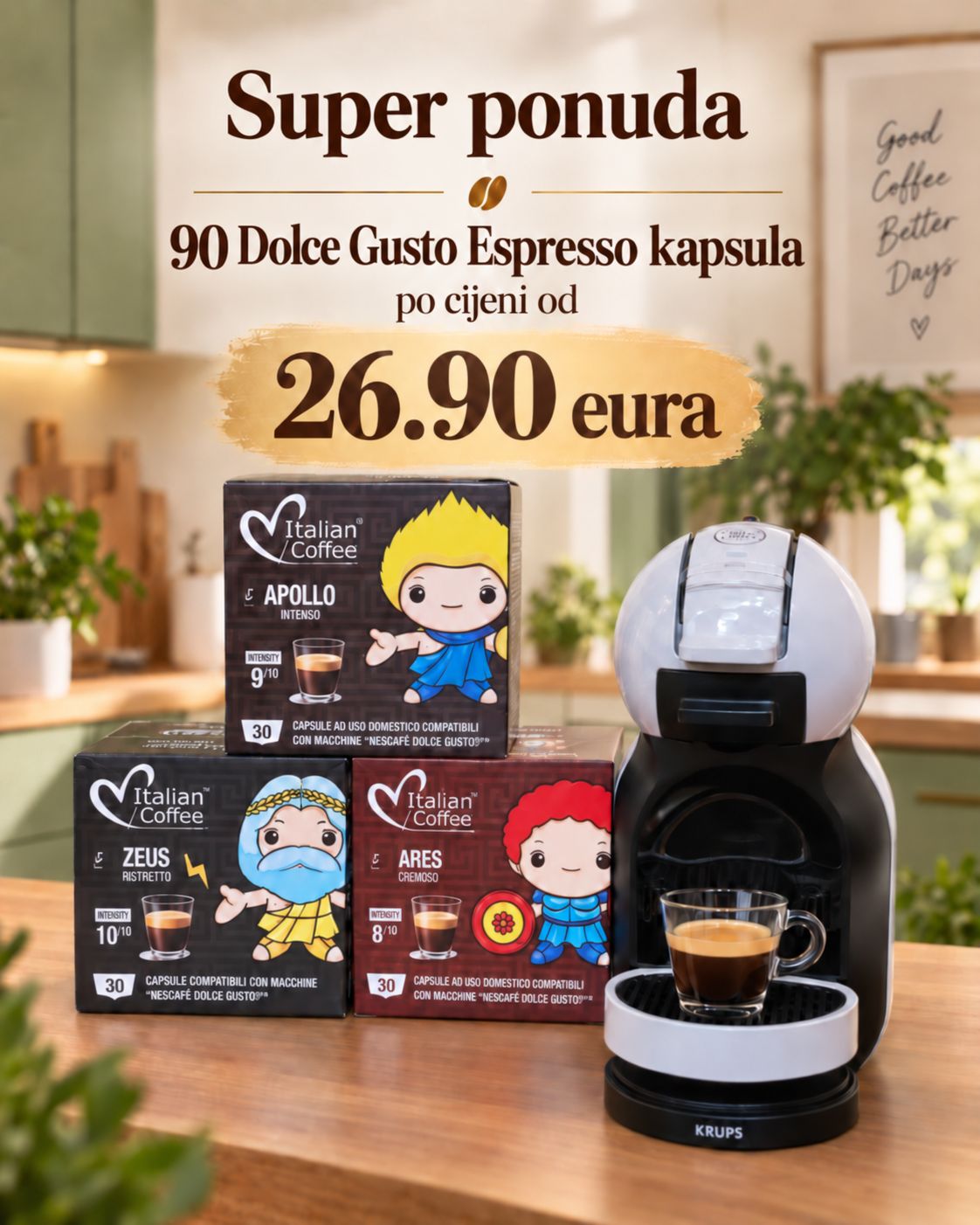 Super ponuda – 90 Dolce Gusto Espresso kapsula za 26,90 eura