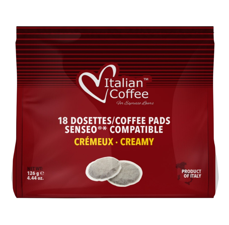 18 Cialde Cremoso Italian Coffee compatibili Senseo