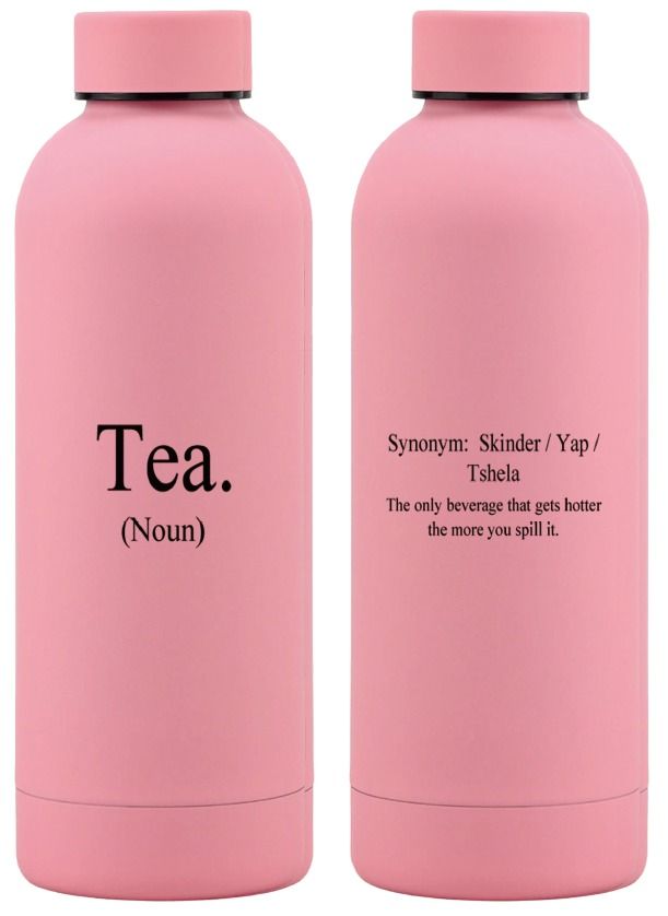 500ml Stainless Steel Water Bottle Pink: Tea.