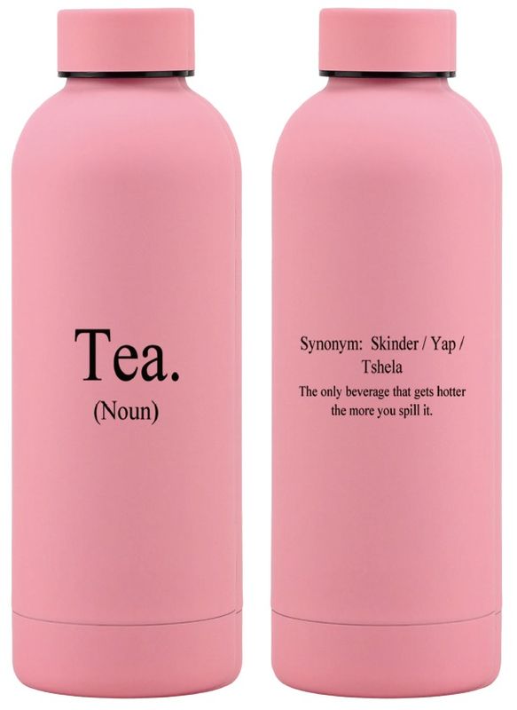 500ml Stainless Steel Water Bottle Pink: Tea.