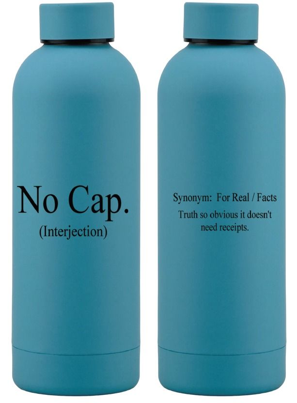 500ml Stainless Steel Water Bottle - Teal: No Cap.