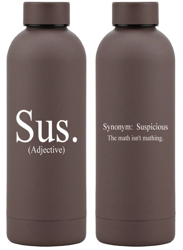 500ml Stainless Steel Water Bottle Brown: Sus.