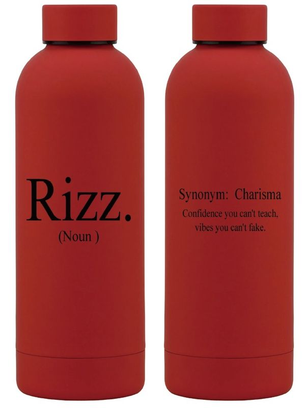 500ml Stainless Steel Water Bottle - Red: Rizz.