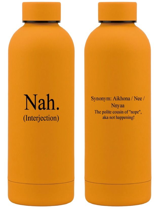 500ml Stainless Steel Water Bottle - Mustard Yellow: Nah.