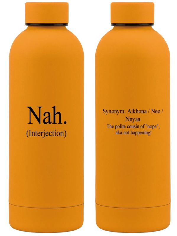 500ml Stainless Steel Water Bottle - Mustard Yellow: Nah.
