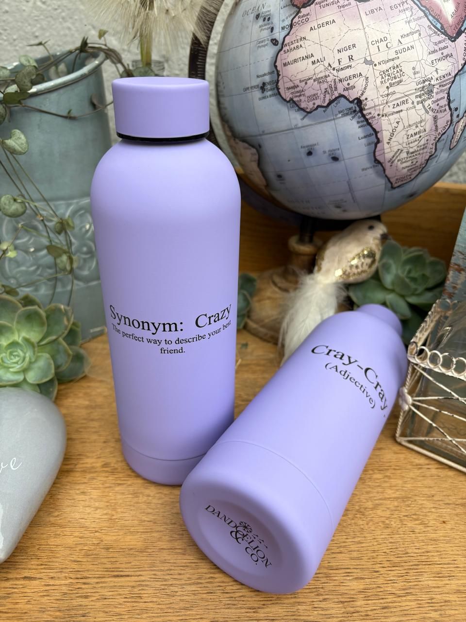 500ml Stainless Steel Water Bottle - Lilac: Cray-Cray