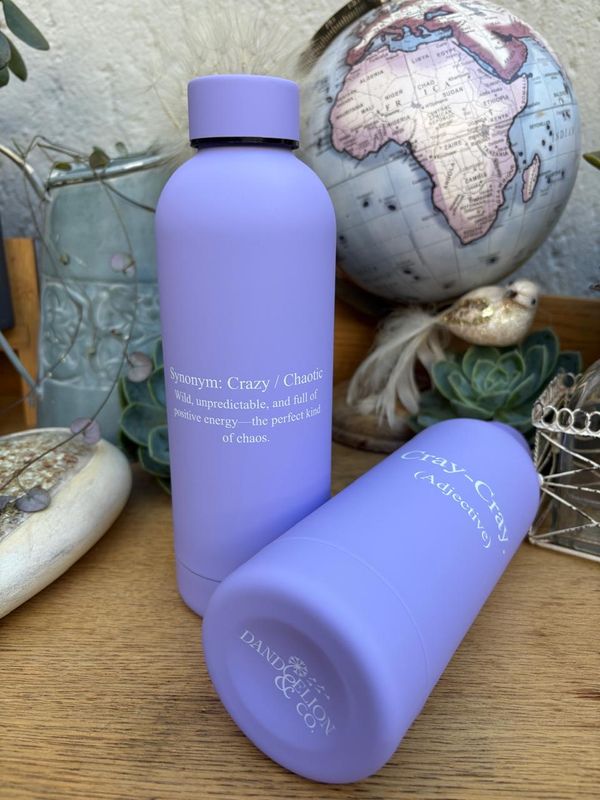 500ml Stainless Steel Water Bottle - Lilac: Cray-Cray
