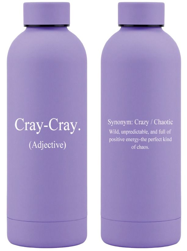 500ml Stainless Steel Water Bottle - Lilac: Cray-Cray