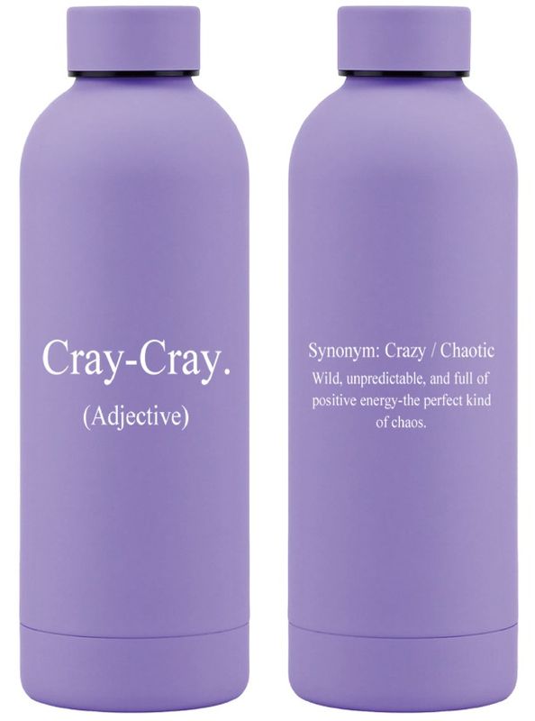500ml Stainless Steel Water Bottle - Lilac: Cray-Cray