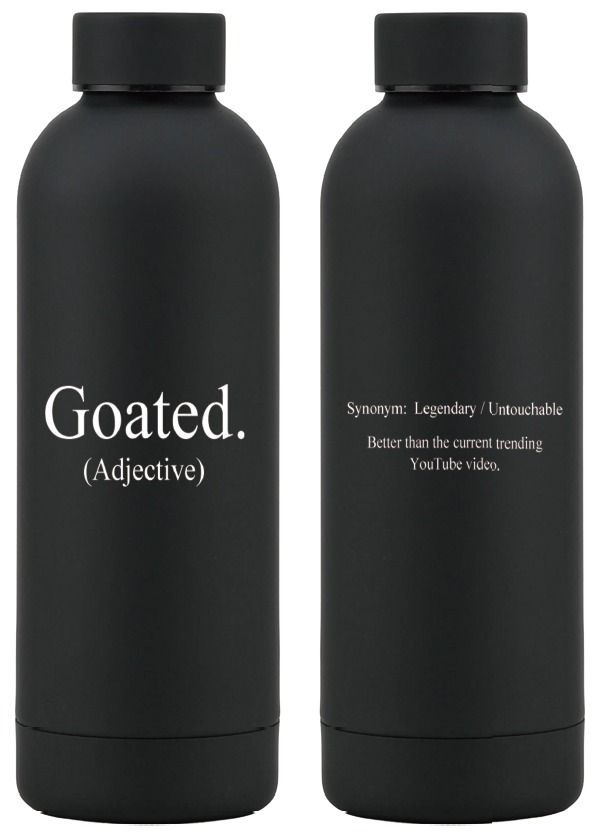 500ml Stainless Steel Water Bottle - Black: GOATED.